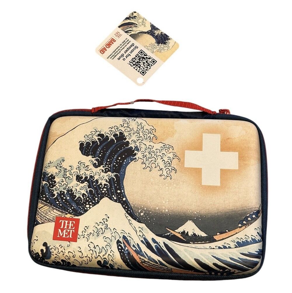 THE MET Band-Aid First Aid Kit Designer Bag The Wave Katsushika Hokusai, Ltd Ed